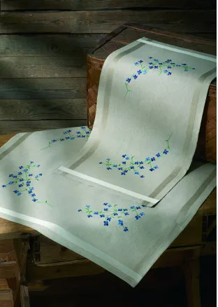 Permin Broderikit Påtegnet dug m/vævet kant 80x80cm